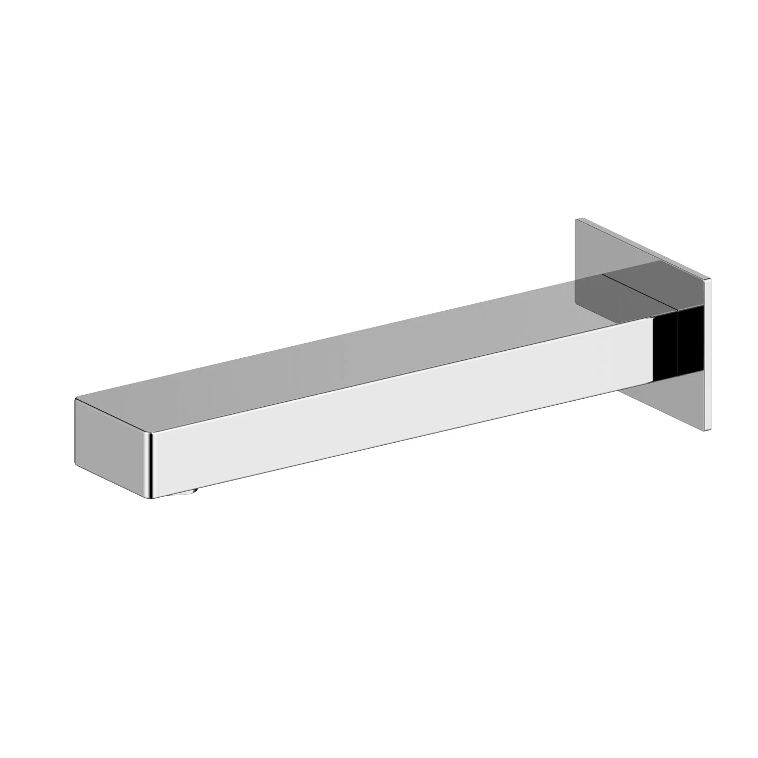 Wall-Mount Square Bath Spout – 180mm Solid Brass with NEOPERL BS0100 Chrome