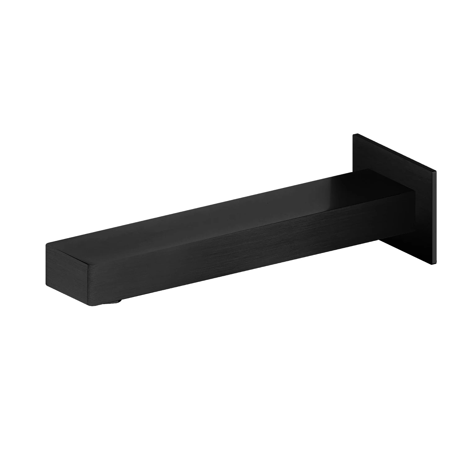 Wall-Mount Square Bath Spout – 180mm Solid Brass with NEOPERL BS0100 Matte Black