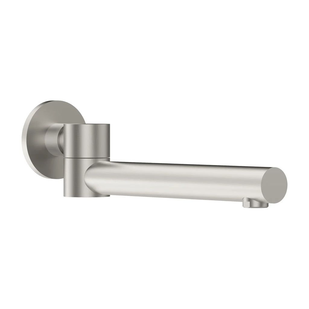Swivel Wall Mounted Bath Spout - Bath Tub Filler - BSS105 / BS0105 Brushed Nickel Solid Brass
