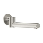 Swivel Wall Mounted Bath Spout - Bath Tub Filler - BSS105 / BS0105 Brushed Nickel Solid Brass