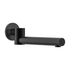 Swivel Wall Mounted Bath Spout - Bath Tub Filler - BSS105 / BS0105 Matte Black Solid Brass