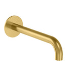150/200/250mm Wall-Mounted SUS 304 Bathtub Spout – G 1/2" Male, Swiss Neoperl Aerator – BS06 Series Brushed Gold 200mm