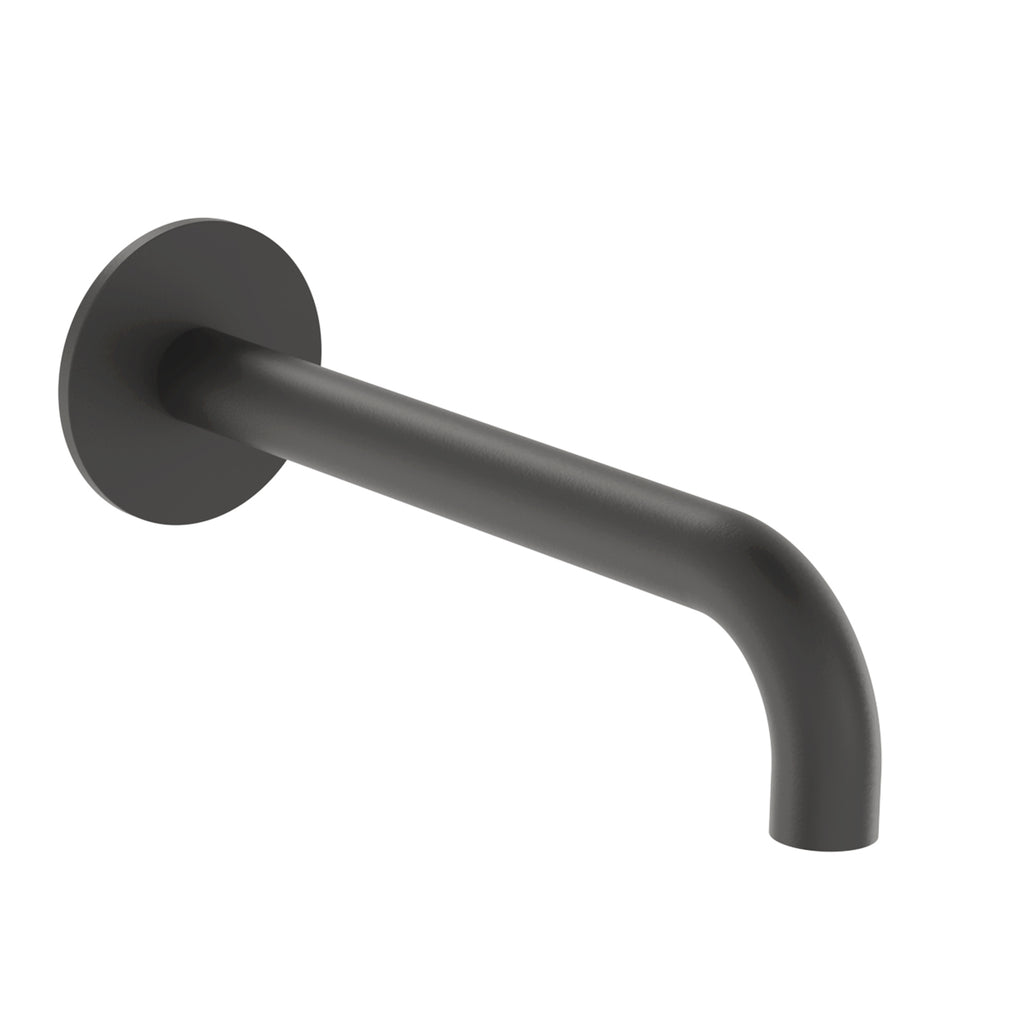 150/200/250mm Wall-Mounted SUS 304 Bathtub Spout – G 1/2" Male, Swiss Neoperl Aerator – BS06 Series Brushed Gun Metal 200mm