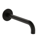 150/200/250mm Wall-Mounted SUS 304 Bathtub Spout – G 1/2" Male, Swiss Neoperl Aerator – BS06 Series Matte Black 200mm