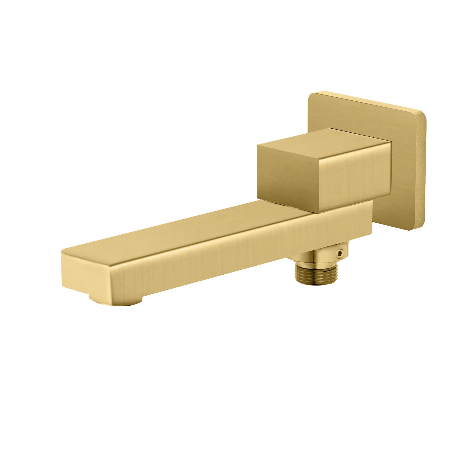 BS0200 Wall-Mount Swivel Square Bath Spout 200mm Brushed Gold