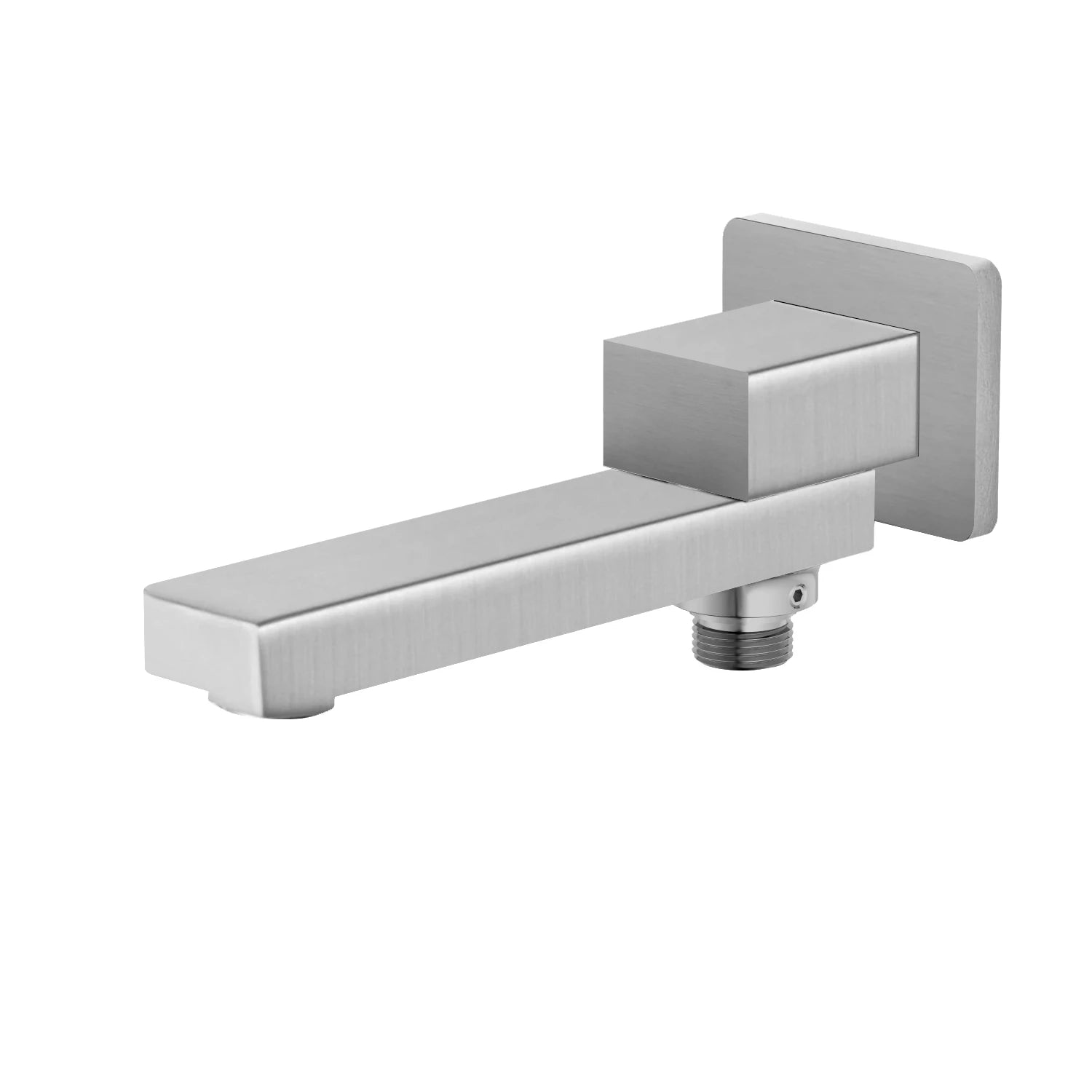 BS0200 Wall-Mount Swivel Square Bath Spout 200mm Brushed Nickel