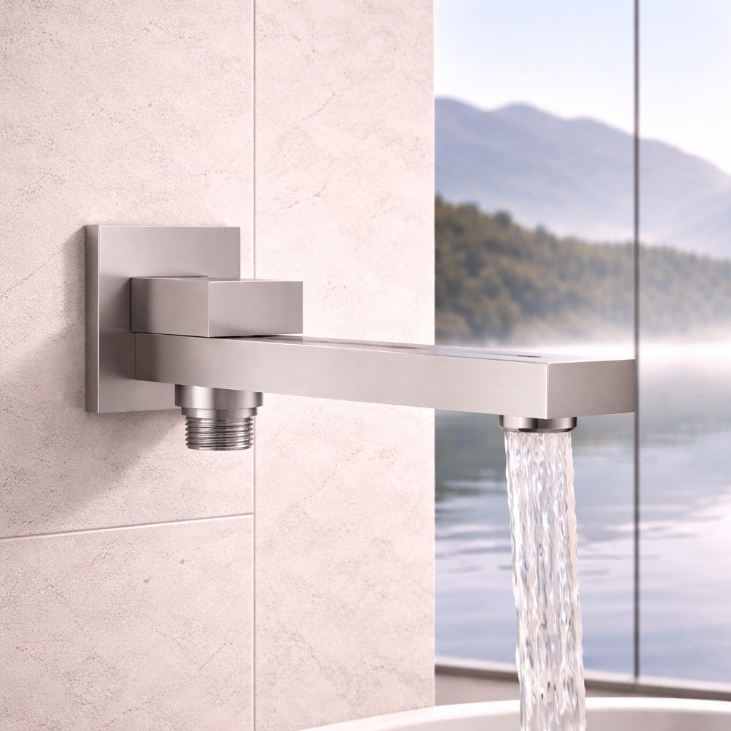 BS0200 Wall-Mount Swivel Square Bath Spout 200mm