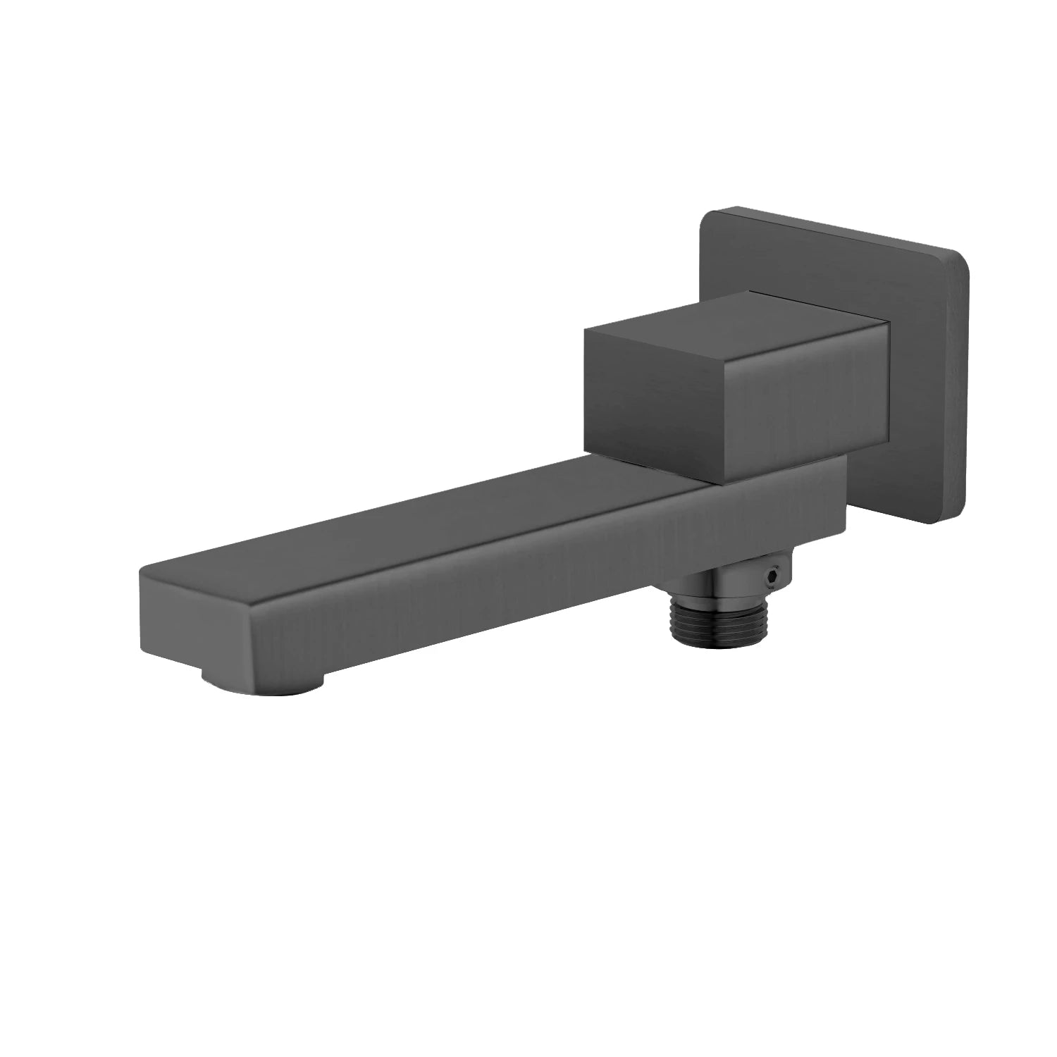 BS0200 Wall-Mount Swivel Square Bath Spout 200mm Brushed Gun Metal