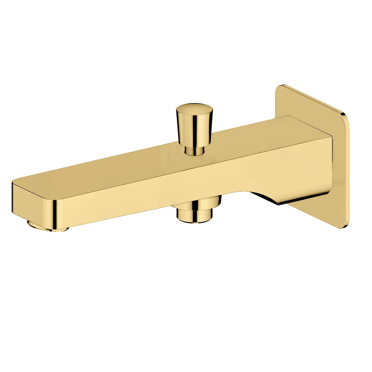 Wall Mounted Bathtub Spout with Diverter – Solid Brass 184mm Reach-BS0201 Brushed Gold