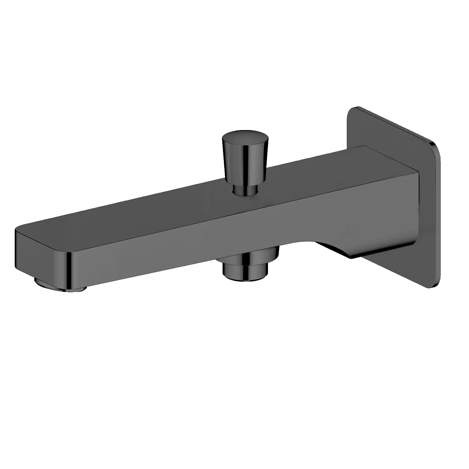 Wall Mounted Bathtub Spout with Diverter – Solid Brass 184mm Reach-BS0201 Brushed Gun Metal