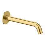 Solid Brass Wall-Mount Circular Bath Spout BS0004 Brushed Gold 300mm