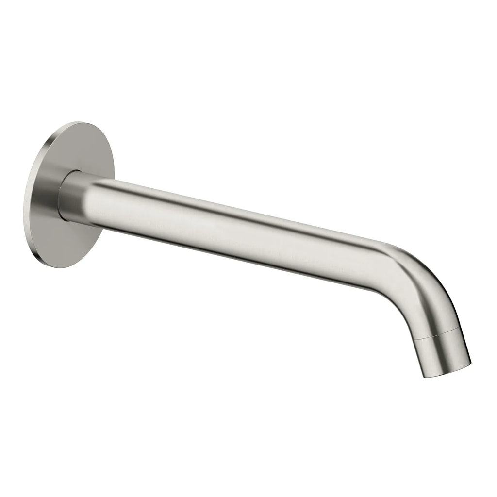 Solid Brass Wall-Mount Circular Bath Spout BS0004 Brushed Nickel 300mm