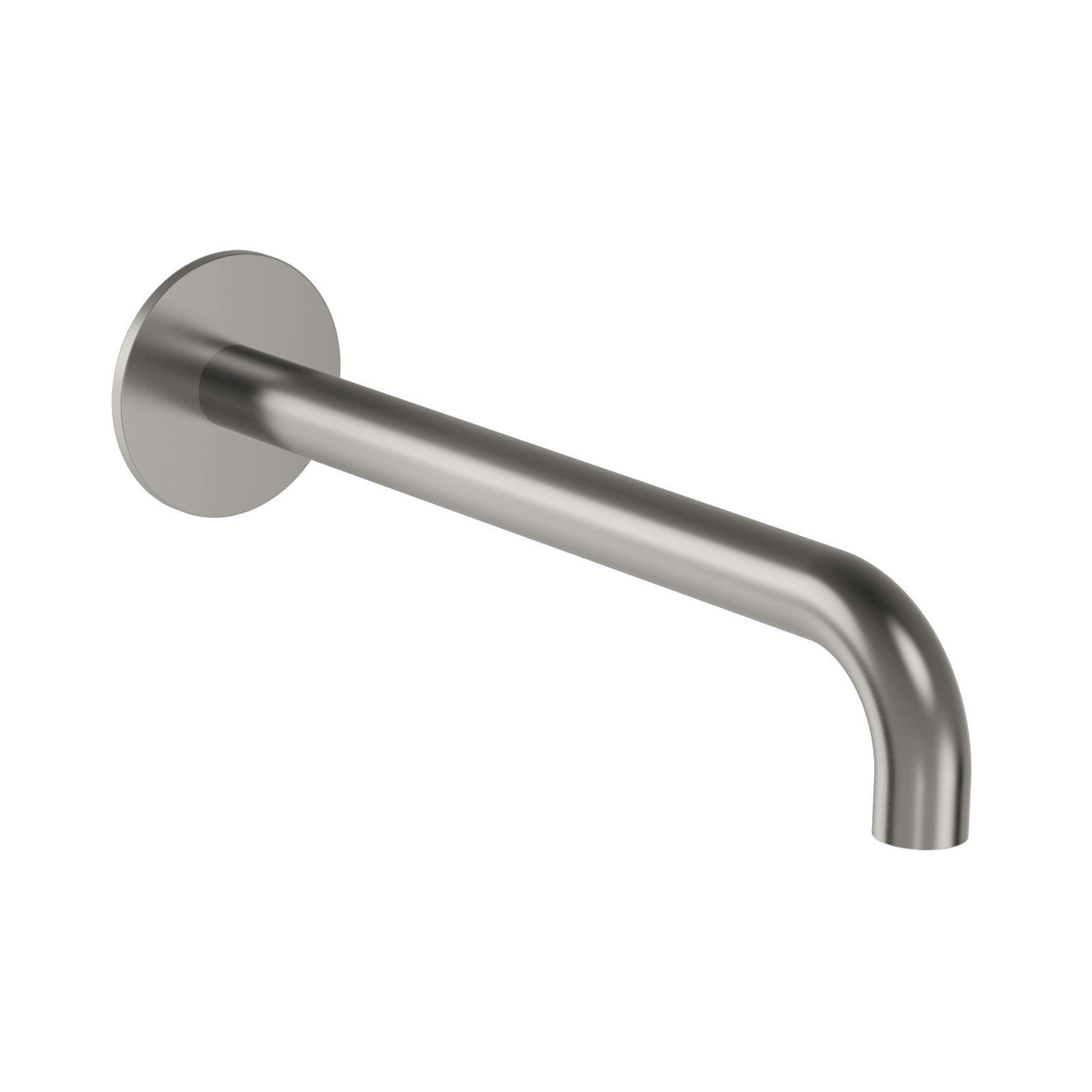 150/200/250mm Wall-Mounted SUS 304 Bathtub Spout – G 1/2" Male, Swiss Neoperl Aerator – BS06 Series Brushed Nickel 250mm