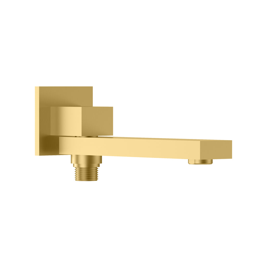 BS0200 Wall-Mount Swivel Square Bath Spout 200mm Brushed Gold SUS 304