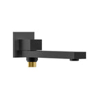 BS0200 Wall-Mount Swivel Square Bath Spout 200mm Matte Black SUS 304