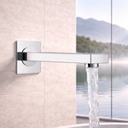 Wall-Mount Square Bath Spout – 180mm Solid Brass or SUS 304 with NEOPERL Aerator-BS0400