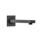 Wall-Mount Square Bath Spout – 180mm Solid Brass or SUS 304 with NEOPERL Aerator-BS0400 Matte Black Solid Brass