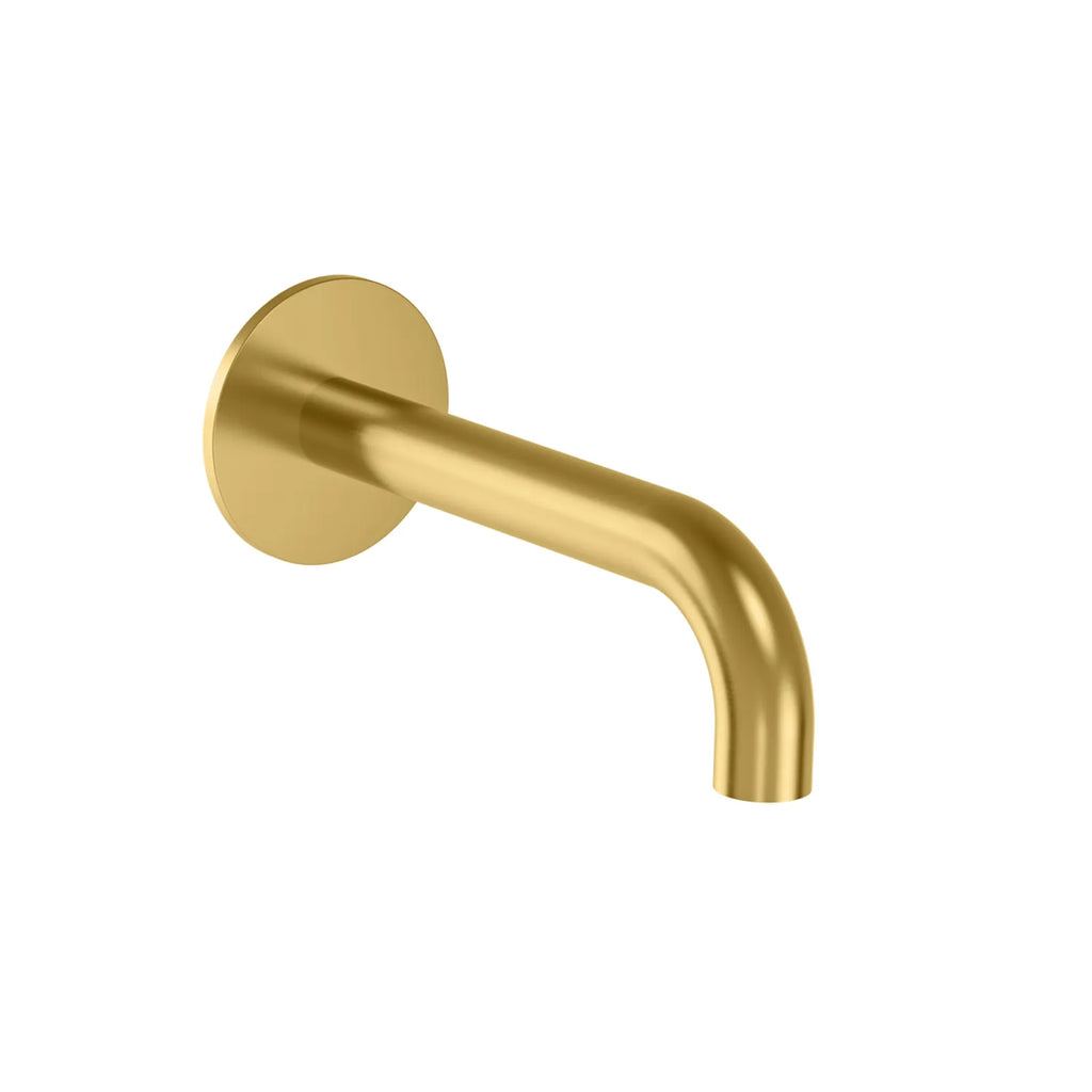 all-Mounted Solid Brass Bathtub Spout – G 1/2" Male, Swiss Neoperl Aerator – BS06150 Brushed Gold