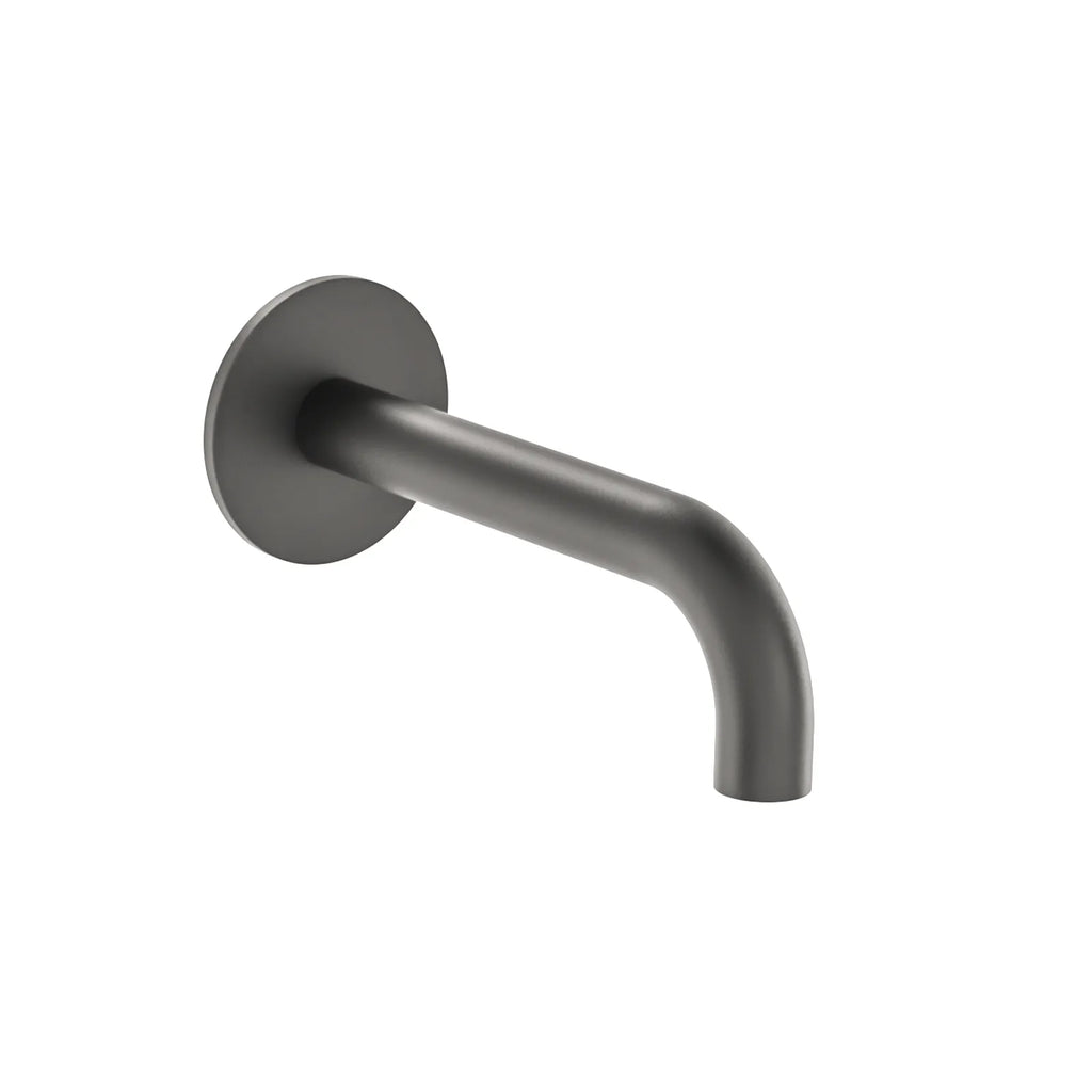 all-Mounted Solid Brass Bathtub Spout – G 1/2" Male, Swiss Neoperl Aerator – BS06150 Brushed Gun Metal