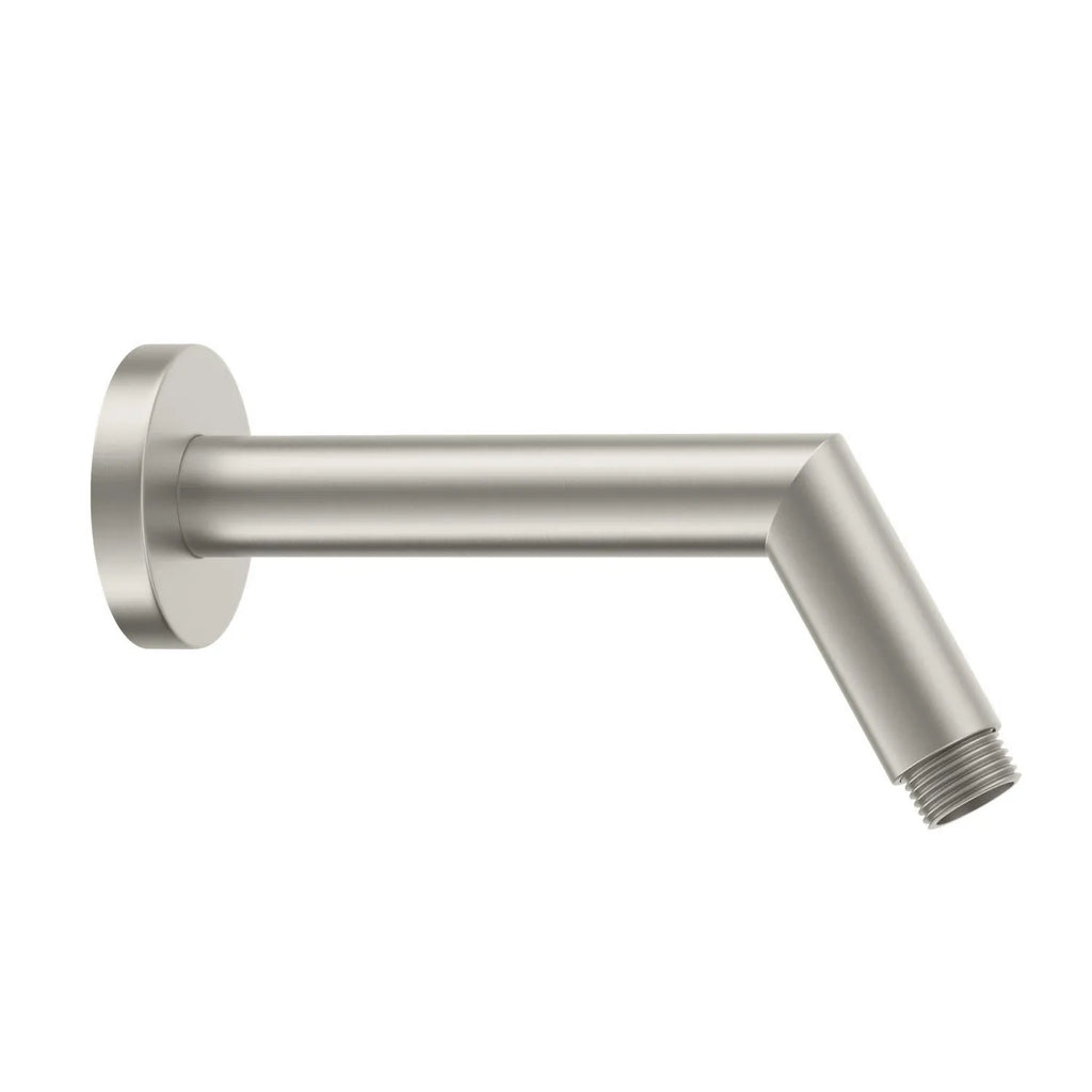 160mm Wall Mounted Shower Arm – Angled Solid Brass Shower Arm – BSA1603 Brushed Nickel