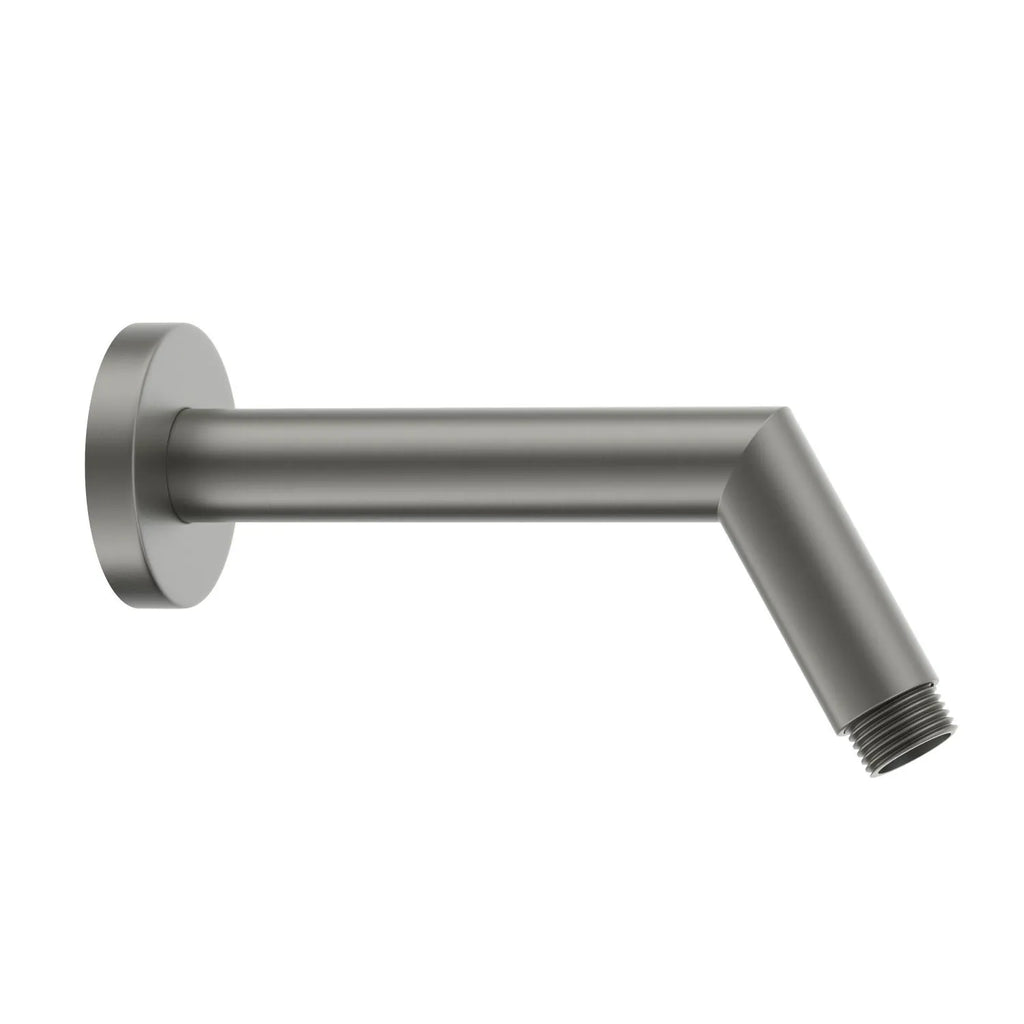 160mm Wall Mounted Shower Arm – Angled Solid Brass Shower Arm – BSA1603 Brushed Gun Metal