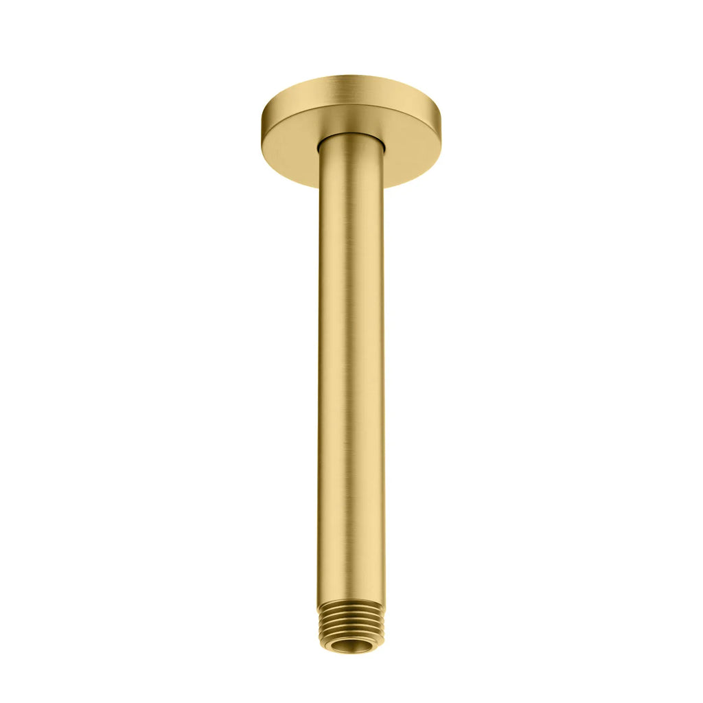 150/200/250/300mm Brass Ceiling Shower Arm – Ceiling Mounted Shower Connection – BSA1501 Brushed Gold 200mm