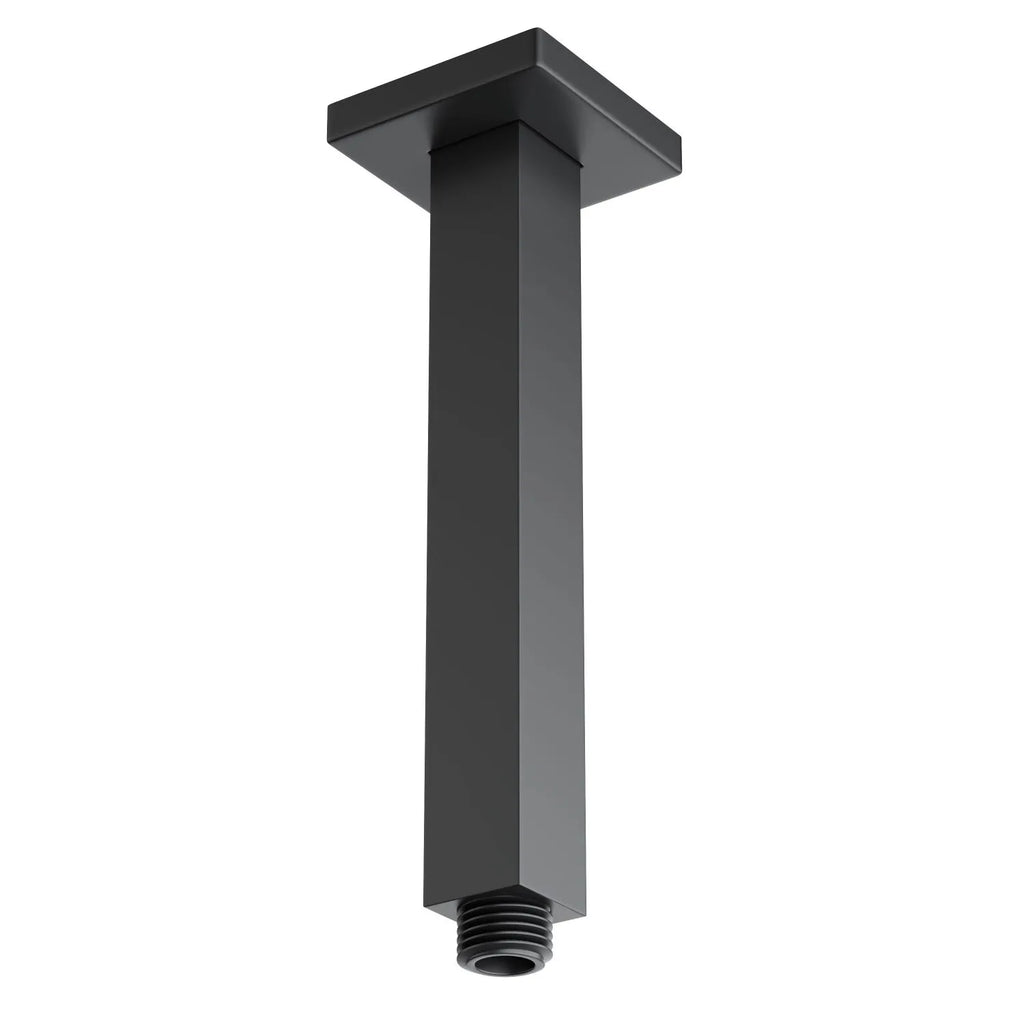 150/200/250/300mm Square Ceiling Mounted Shower Arm – Solid Brass Shower Arm – BSA1503 Matte Black 200mm
