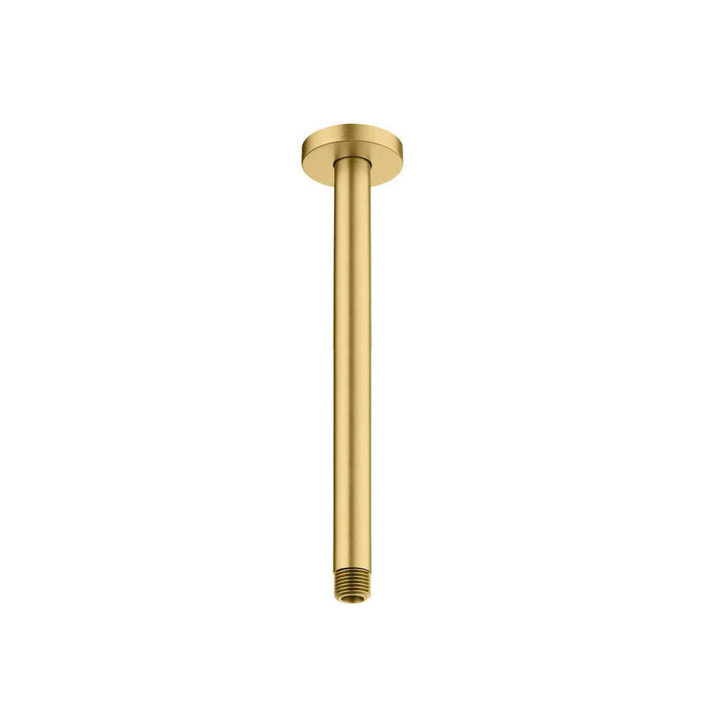 150/200/250/300mm Brass Ceiling Shower Arm – Ceiling Mounted Shower Connection – BSA1501 Brushed Gold 250mm