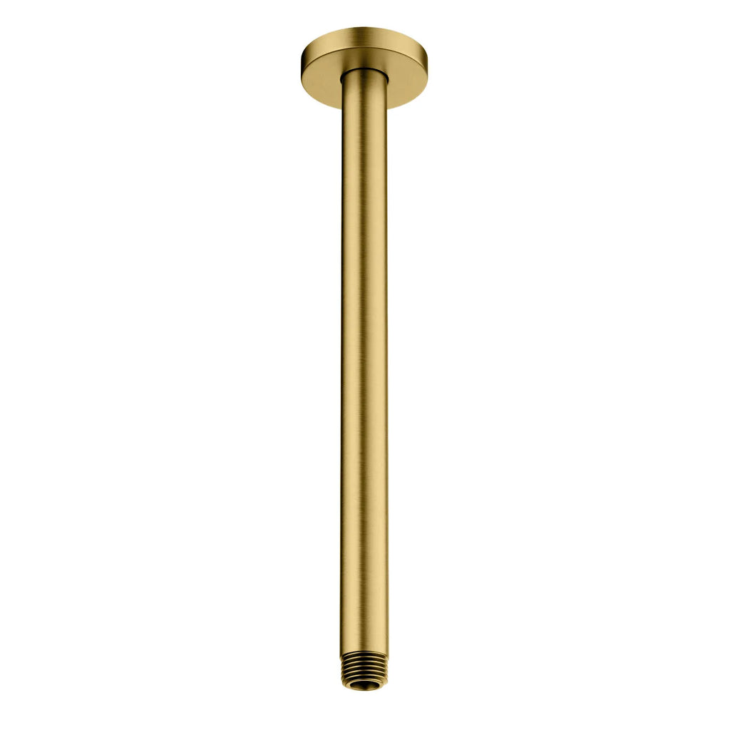 150/200/250/300mm Brass Ceiling Shower Arm – Ceiling Mounted Shower Connection – BSA1501 Brushed Gold 300mm