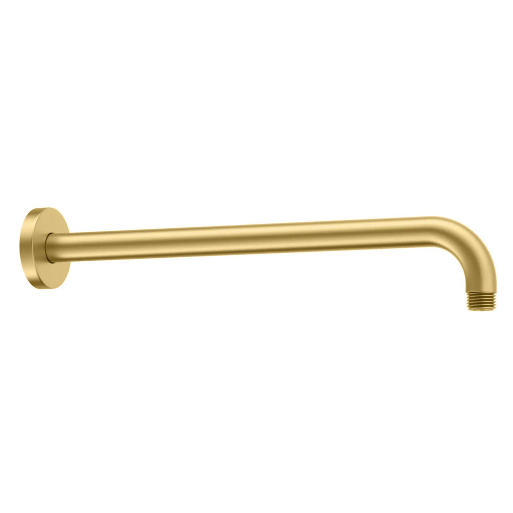 BSA3501/BSA4001 Solid Brass Wall Mounted Shower Arm – 1/2" Thread – 350/400mm Length Brushed Gold 350mm