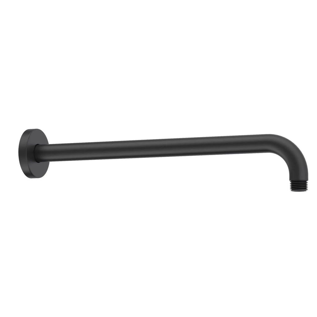 BSA3501/BSA4001 Solid Brass Wall Mounted Shower Arm – 1/2" Thread – 350/400mm Length Matte Black 350mm