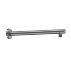350/400mm Solid Brass Straight Wall Mounted Shower Arm with Flange-BSA3502/BSA4002 Brushed Gun Metal 350mm