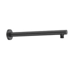 350/400mm Solid Brass Straight Wall Mounted Shower Arm with Flange-BSA3502/BSA4002 Matte Black 350mm