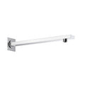 BSA3503/BSA4003 Solid Brass Square Straight Wall Mounted Shower Arm – 1/2" Thread – 350/400mm Length Chrome 350mm
