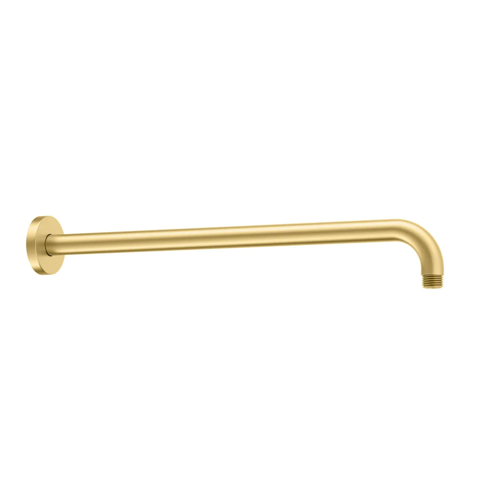 BSA3501/BSA4001 Solid Brass Wall Mounted Shower Arm – 1/2" Thread – 350/400mm Length Brushed Gold 400mm