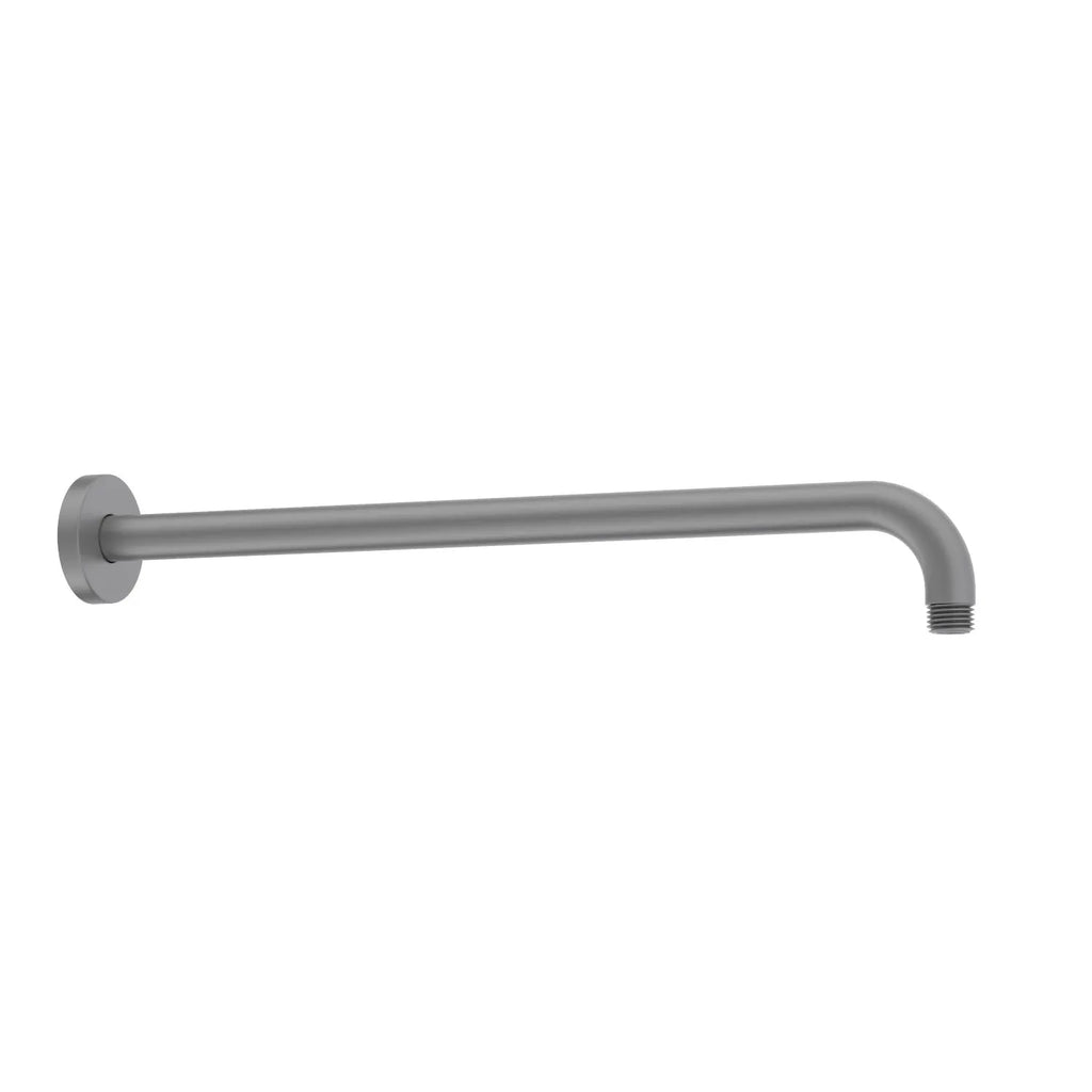 BSA3501/BSA4001 Solid Brass Wall Mounted Shower Arm – 1/2" Thread – 350/400mm Length Brushed Gun Metal 400mm