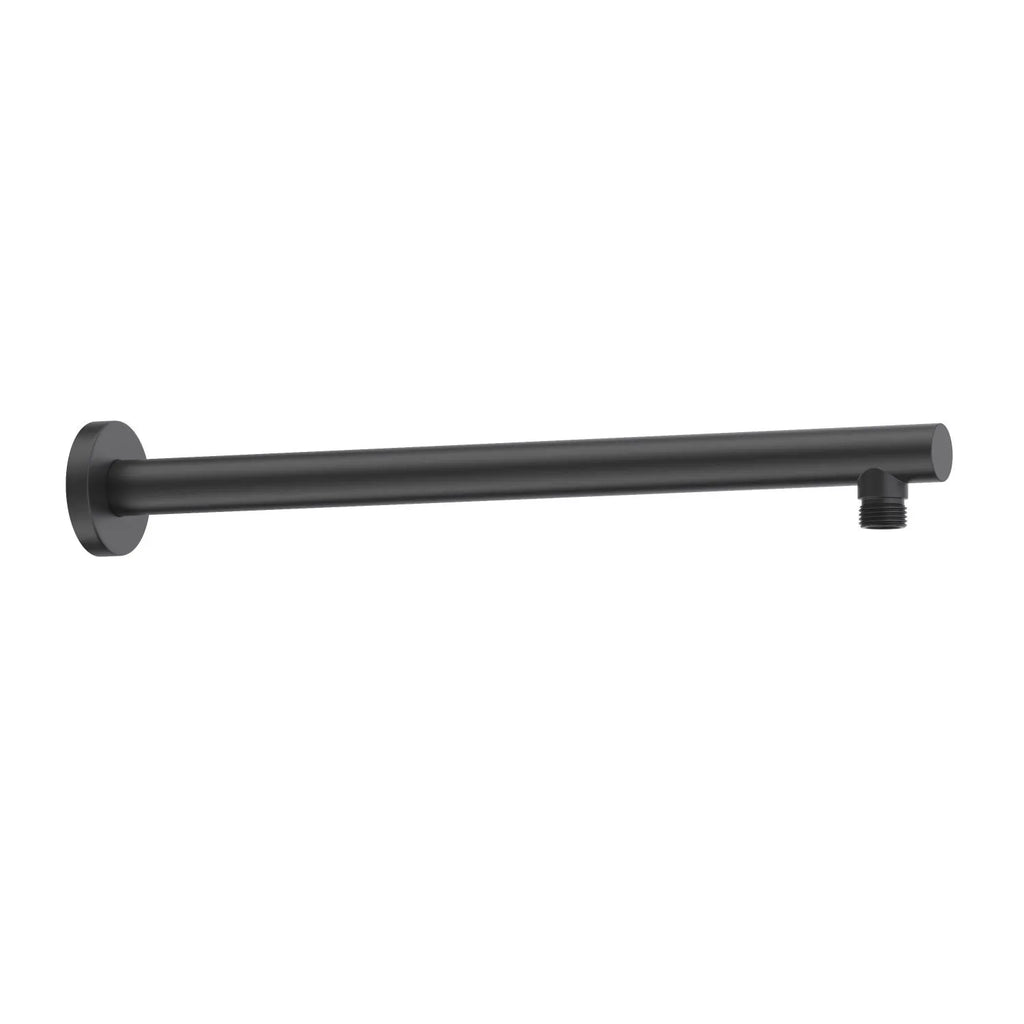 350/400mm Solid Brass Straight Wall Mounted Shower Arm with Flange-BSA3502/BSA4002 Matte Black 400mm