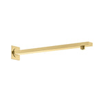 BSA3503/BSA4003 Solid Brass Square Straight Wall Mounted Shower Arm – 1/2" Thread – 350/400mm Length Brushed Gold 400mm