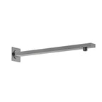 BSA3503/BSA4003 Solid Brass Square Straight Wall Mounted Shower Arm – 1/2" Thread – 350/400mm Length Brushed Gun Metal 400mm