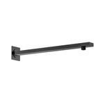BSA3503/BSA4003 Solid Brass Square Straight Wall Mounted Shower Arm – 1/2" Thread – 350/400mm Length Matte Black 400mm