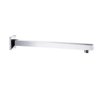 BSA3504/BSA4004 Solid Brass Square Straight Wall Mounted Shower Arm – 1/2" Thread – 350/400mm Length Chrome 400mm