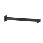 BSA3504/BSA4004 Solid Brass Square Straight Wall Mounted Shower Arm – 1/2" Thread – 350/400mm Length Matte Black 400mm