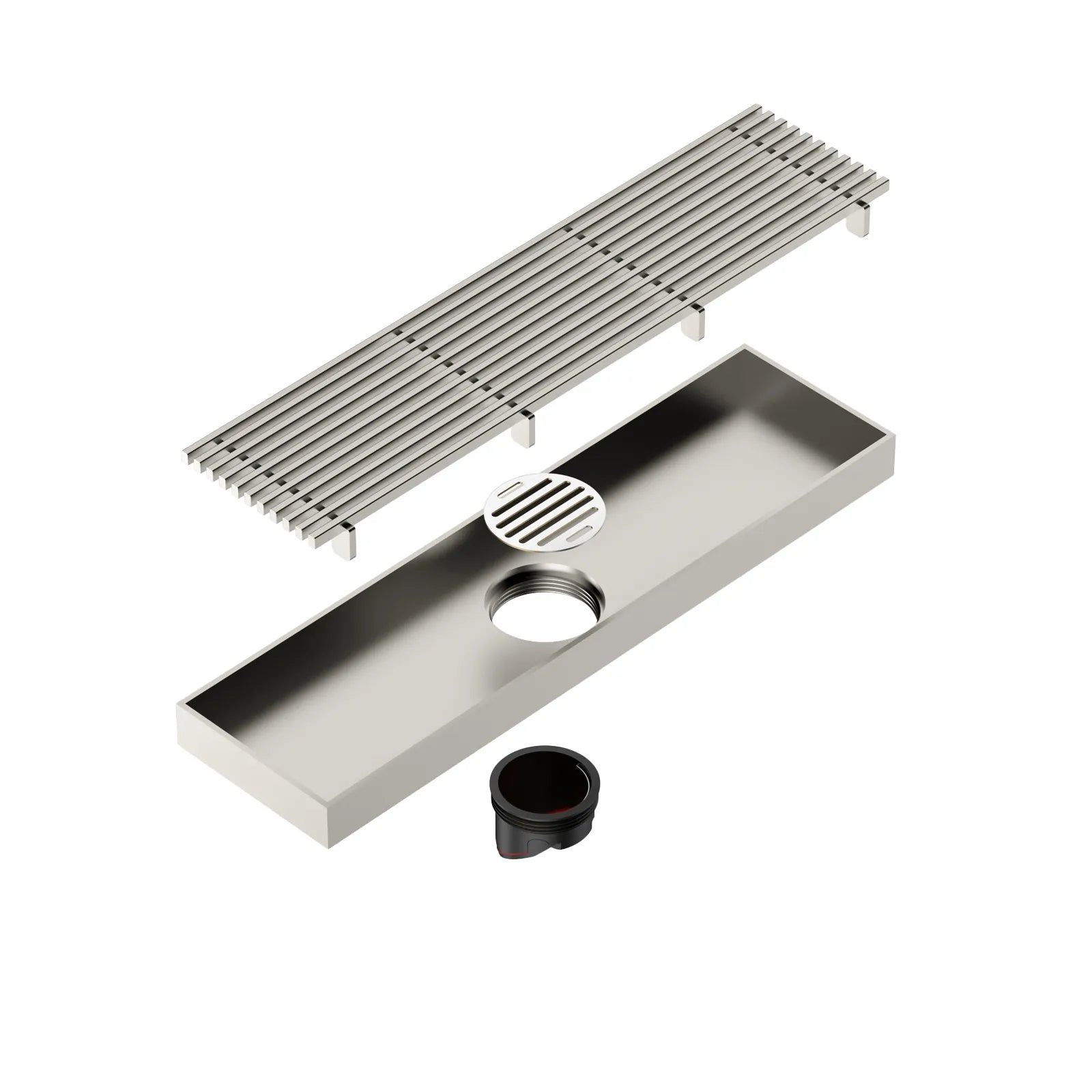 300x80mm SUS 304 Linear Shower Drain – Self-Closing Drain Core – BSD0912