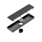 300x80mm SUS 304 Linear Shower Drain – Self-Closing Drain Core – BSD0912