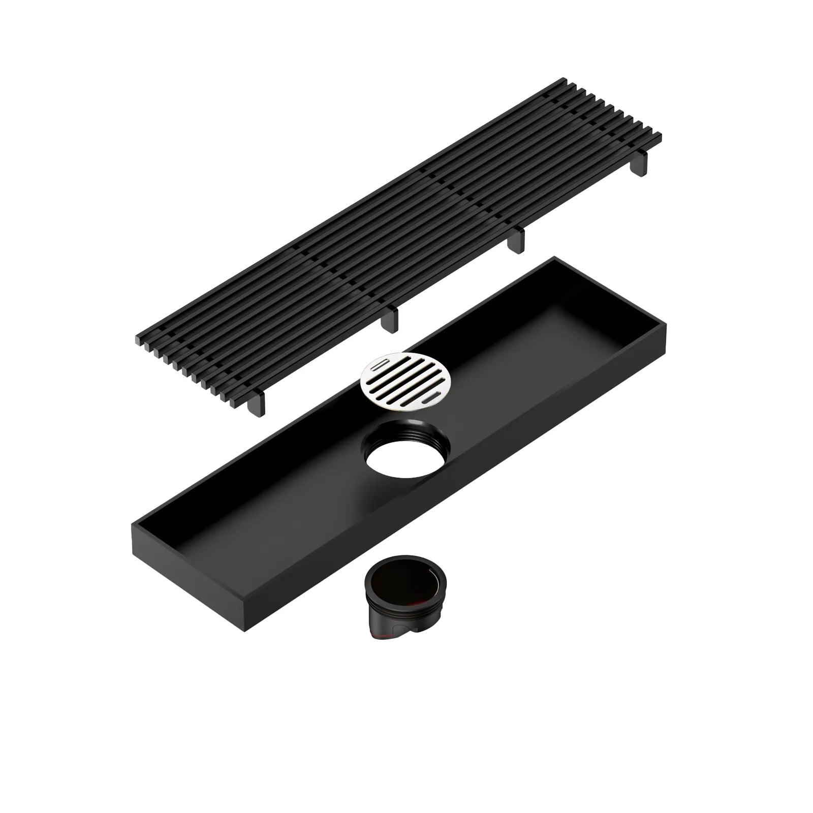 300x80mm SUS 304 Linear Shower Drain – Self-Closing Drain Core – BSD0912