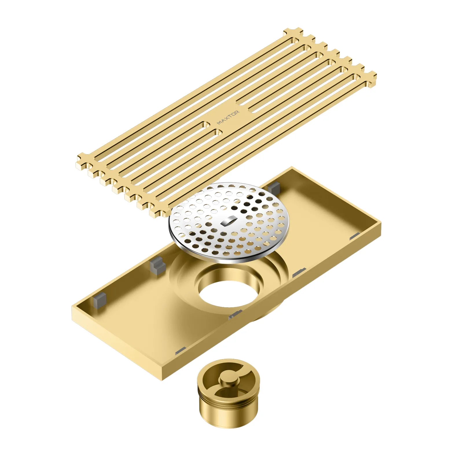 200x80mm SUS 304 Linear Shower Drain – Self-Closing Drain Core – BSD0914