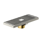 200x80mm SUS 304 Linear Shower Drain – Self-Closing Drain Core – BSD0914