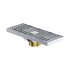 200x80mm SUS 304 Linear Shower Drain – Self-Closing Drain Core – BSD0914 Chrome