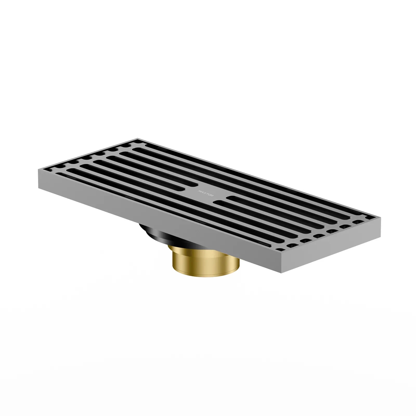 200x80mm SUS 304 Linear Shower Drain – Self-Closing Drain Core – BSD0914 Brushed Gun Metal