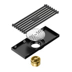 200x80mm SUS 304 Linear Shower Drain – Self-Closing Drain Core – BSD0914